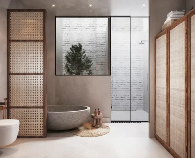 The Earthy Brew masterbed bath